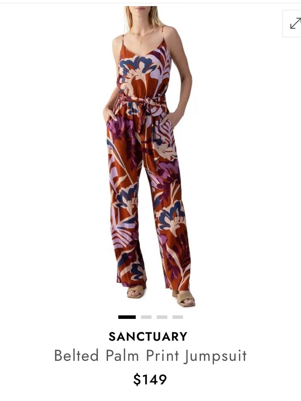 Sanctuary Brown & Purple Abstract Floral Maxi Dress- Small worn once
